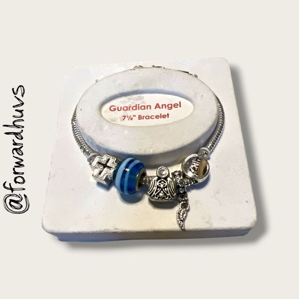 Guardian Angel Bracelet – 7½” – Silver Tone - Never Worn